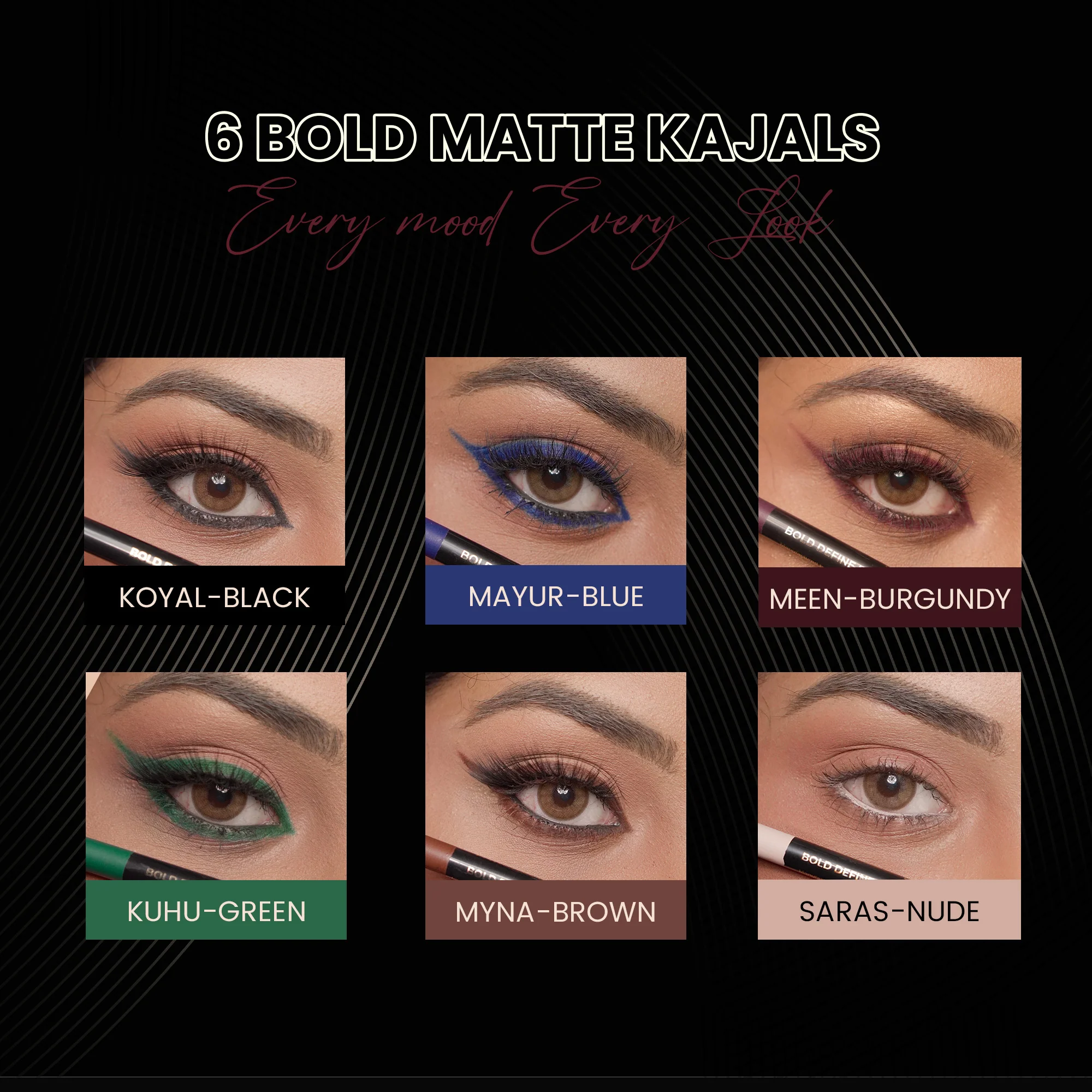 Koyal - Black Matte Bold Define Kajal - Image 4