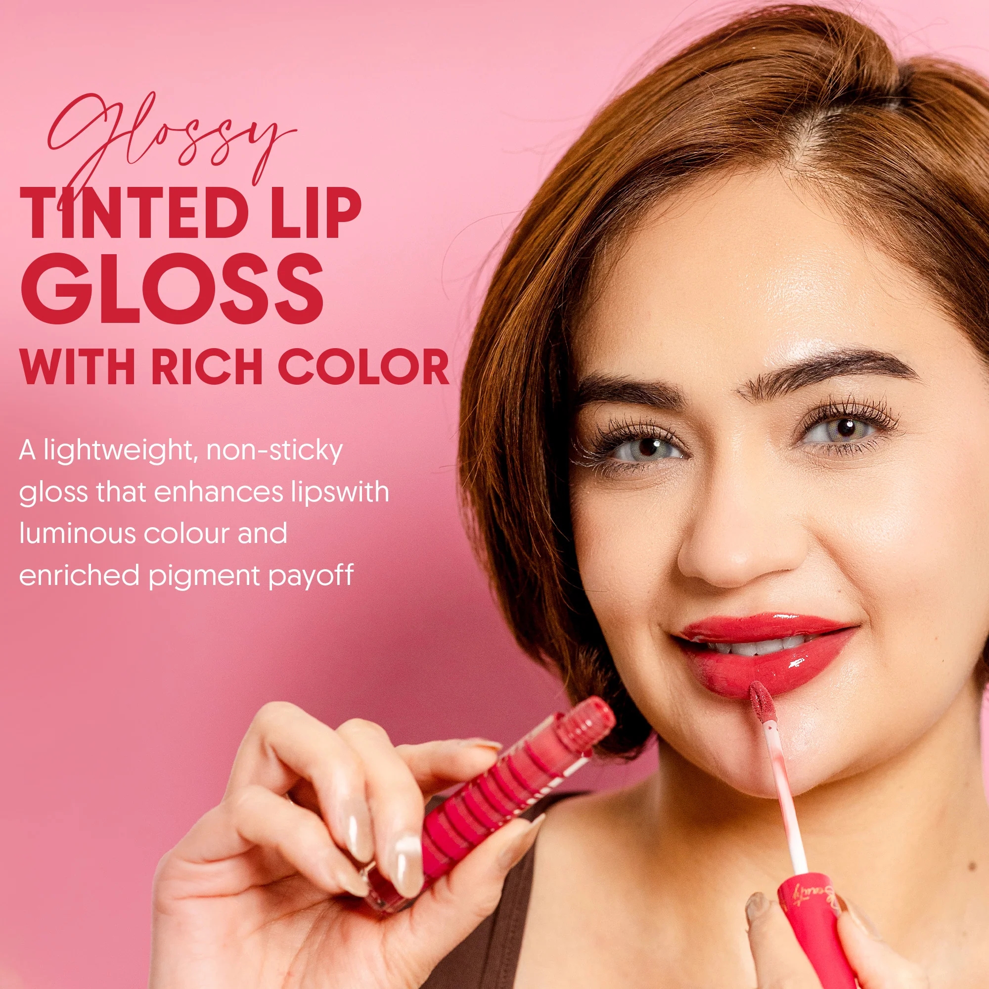 Rose 01 - Tinted Lip Gloss - Image 4