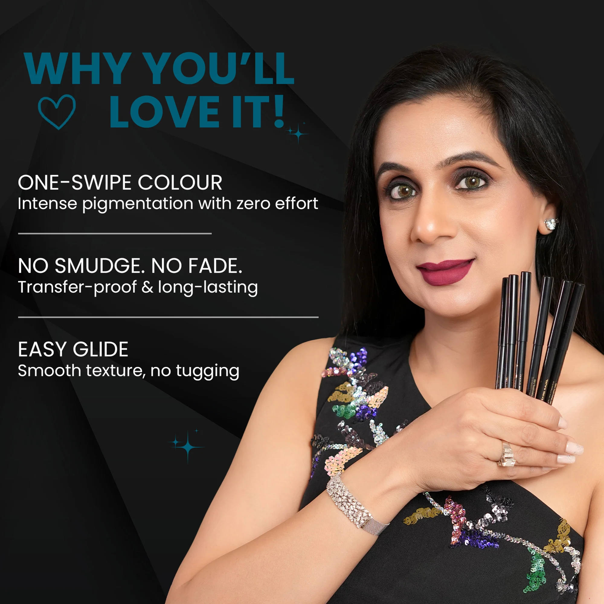 Titli - Teal Shimmer Bold Define Kajal - Image 6